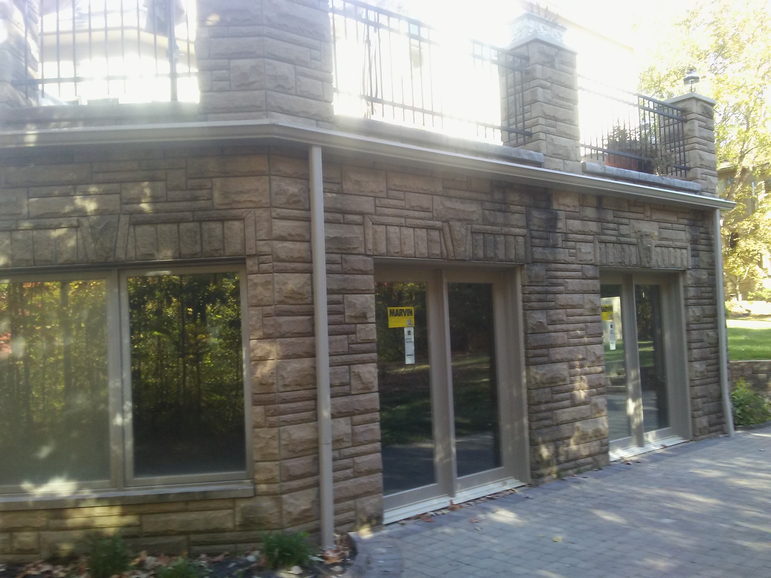 New seamless gutters after installation